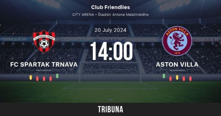 Soi kèo Spartak Trnava vs Aston Villa, 21h00 ngày 20/07/2024