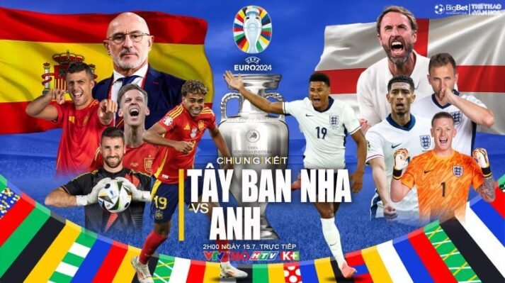 Nhận định, soi kèo Tây Ban Nha vs Anh chung kết Euro - 15/7/2024